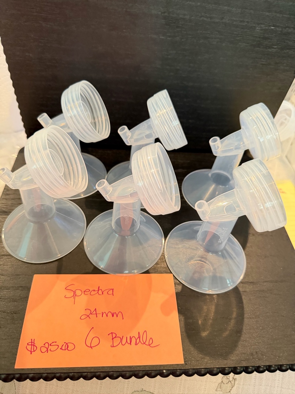 Spectra Breast Shield Flange  24 mm  - Clear bundle of 6